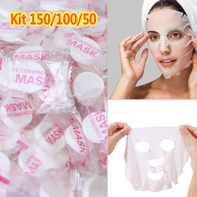 Kit 30/50/100/150 Máscara Desidratada limpeza de pele facial Comprimido Compactada-Diy Compressed Mask Skin Care
