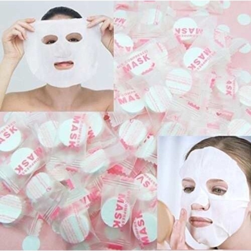 Máscara Facial Comprimida - Kit 30 Diy Compressed Mask