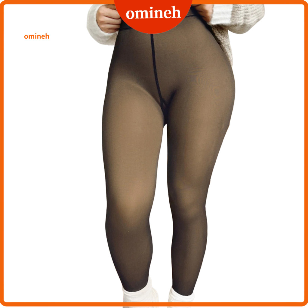 Polyester Leggings Thickened Pantyhose Women’s Winter Fleece Lined High Waist Plus Size – Thick Thermal Sheer Tights