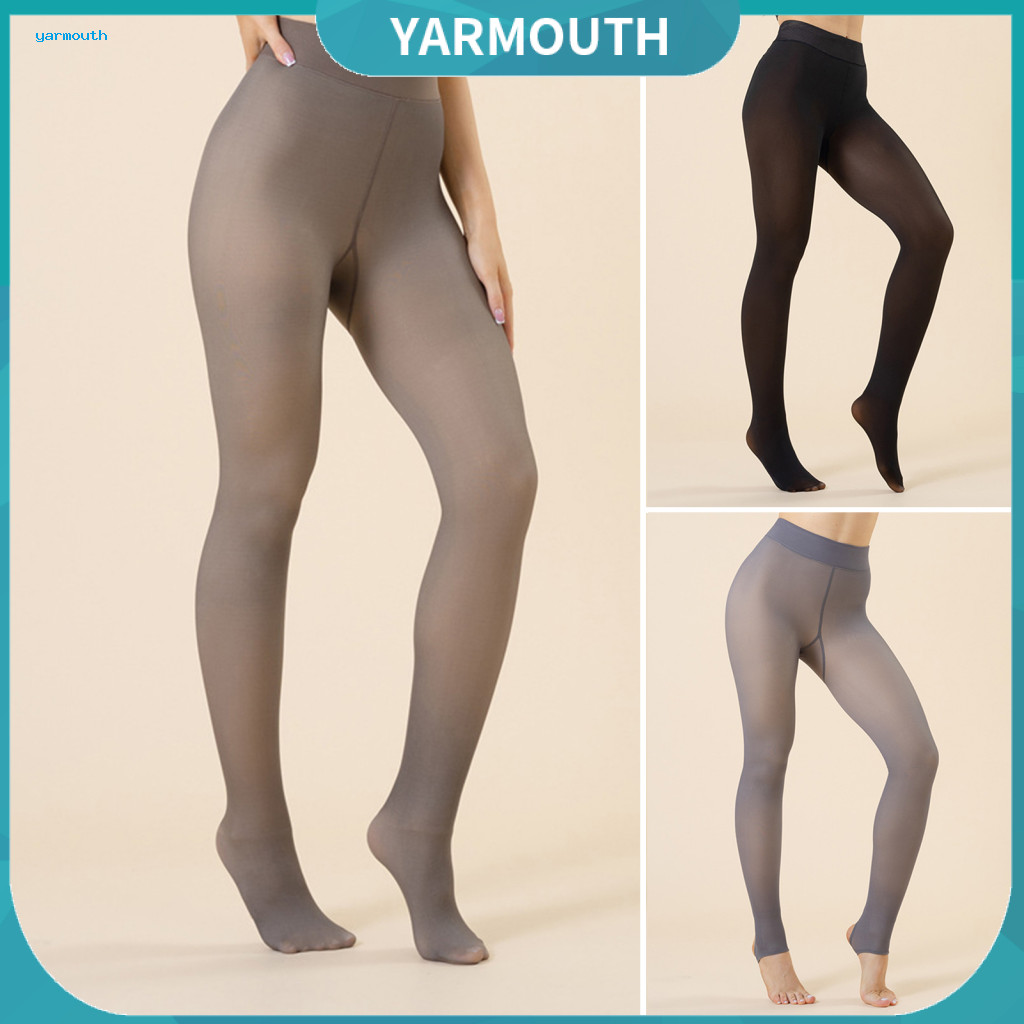 Warm Winter Leggings Women Women’s High Waist Fleece Lined – Thick Thermal Tights Hip Lifting Fake Sheer Pantyhose f