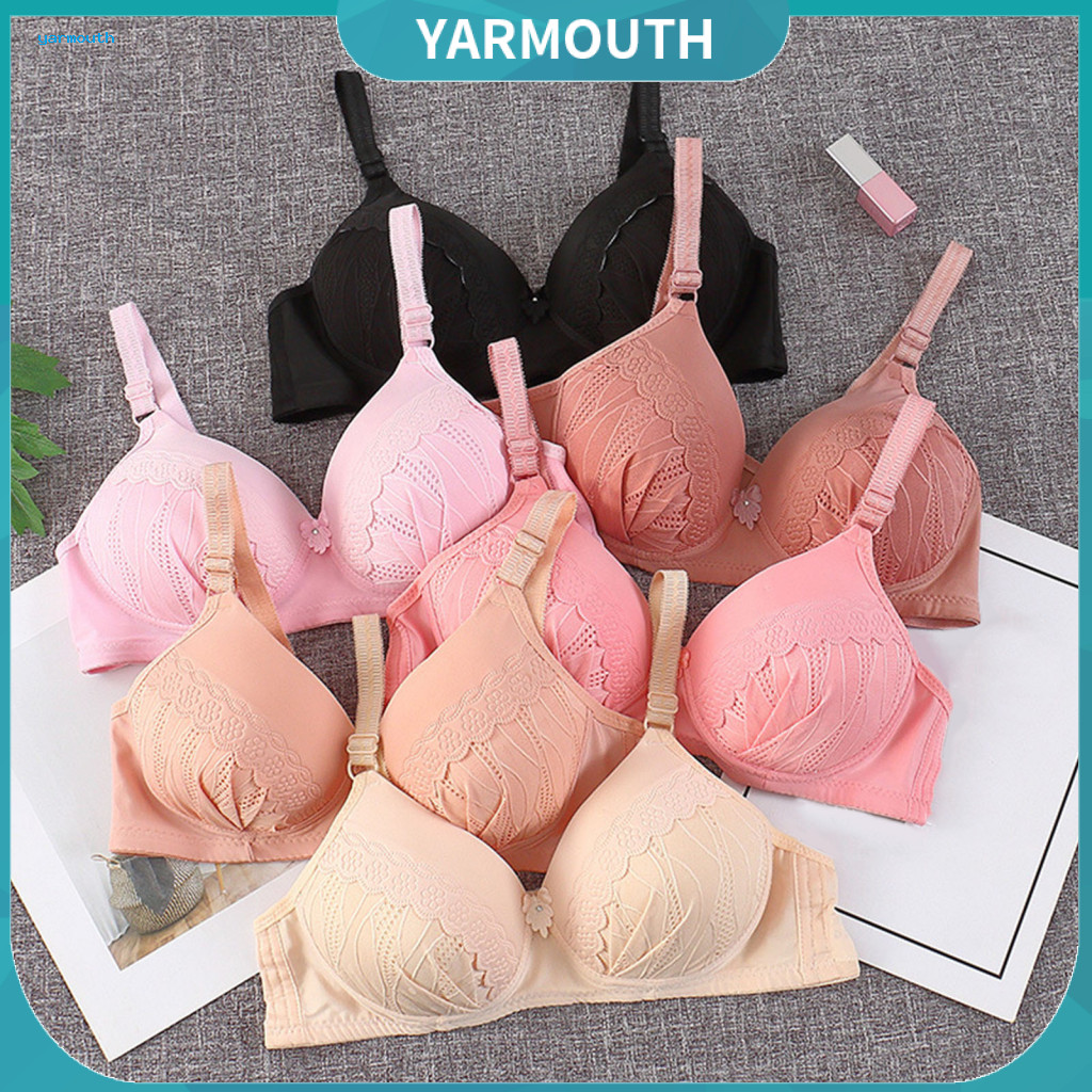 Moisture-wicking Bra Women Women’s Wire-free Adjustable Straps Thin Lace Push-up Anti-snag 3/4 Cup Comfortable Sports