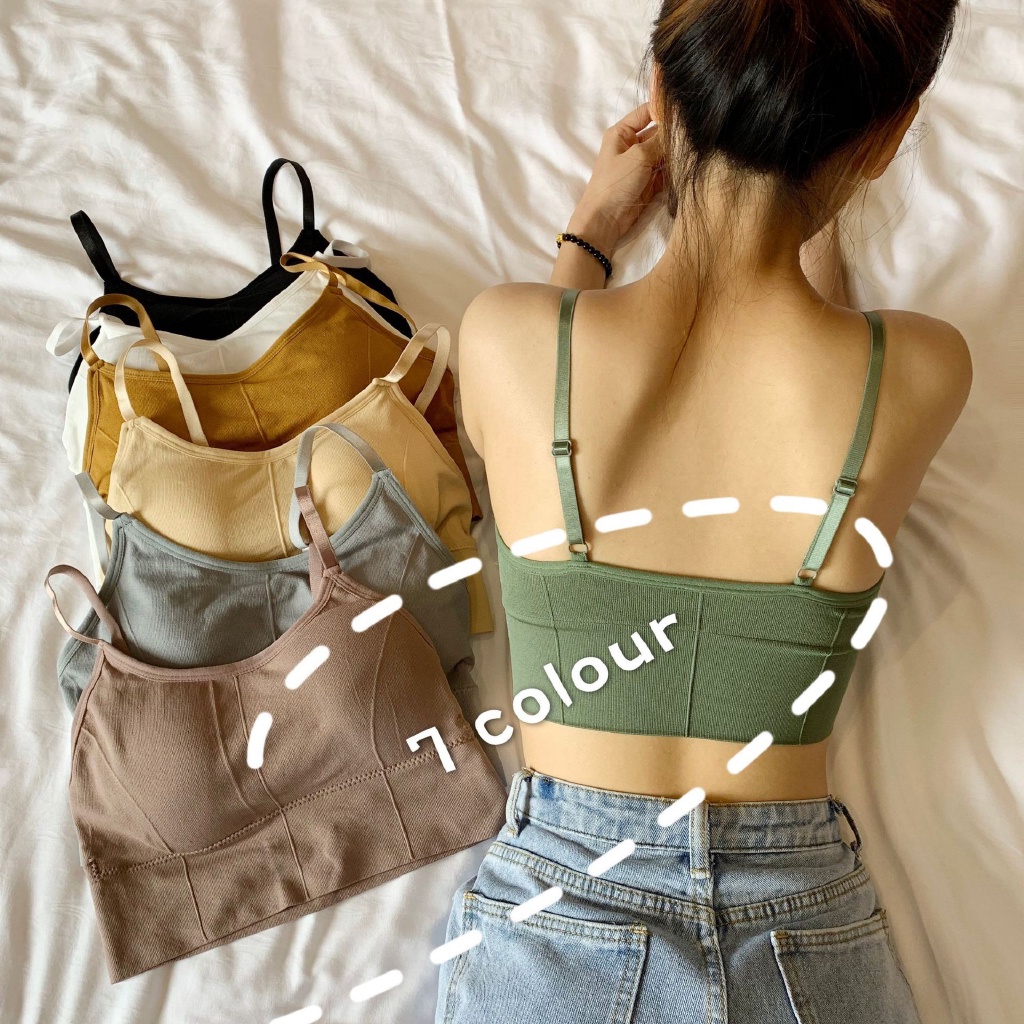 Sem Roupa Íntima Com Anel De Aço Linda Feminina De Colete Fofo Interna Anti-lighting cute sports Confortável E Respirável