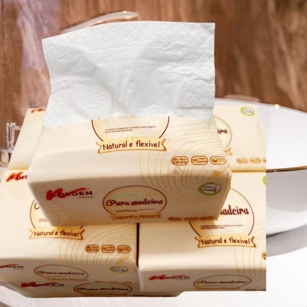 Lenços de Papel Descartáveis 80 Unidades – 5 Camadas, Macios e Versáteis, Para Casa e Viagem