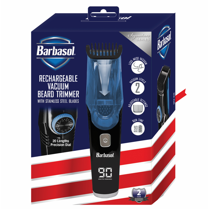 Aparador De Barba Barbasol Vacuum Com Sucção De Pelos - Sem Sujeira