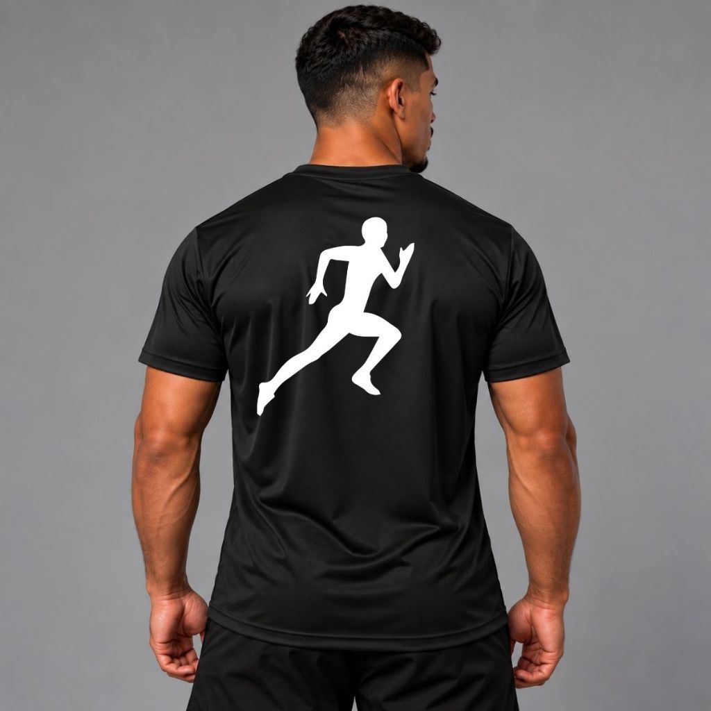 Camiseta DryFit Masculina Corrida Running Estampada Treino Academia Fitness Esportiva