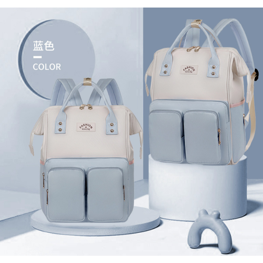【SL-P】 Bolsa Materna Multifuncional para Bebês, Azul, Rosa （Compressed express delivery）