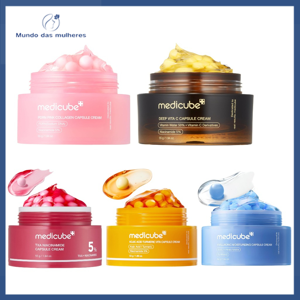 Medicube Capsule Cream pad 5types（Deep Vita C,PDRN Pink Collagen,TXA ,Hyaluronic Moisturizing ,Kojic Acid Turmeric Vita)