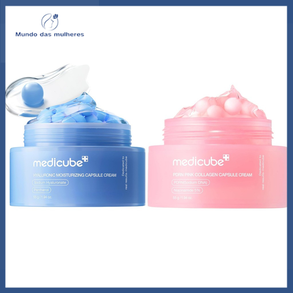 Medicube PDRN Pink Collagen Capsule Cream 55g + Hyaluronic Moisturizing Capsule Cream 55g