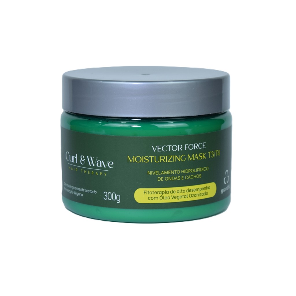 Máscara para Cachos e Crespos Vector Force Moisturizing Mask T3/T4 Curl & Wave 300 g