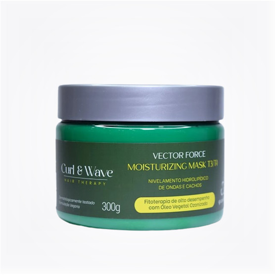 Máscara p/ Cabelos Cacheados e Crespos - Moisturizing Mask T3/T4 Curl&Wave com 18-MEA 300g