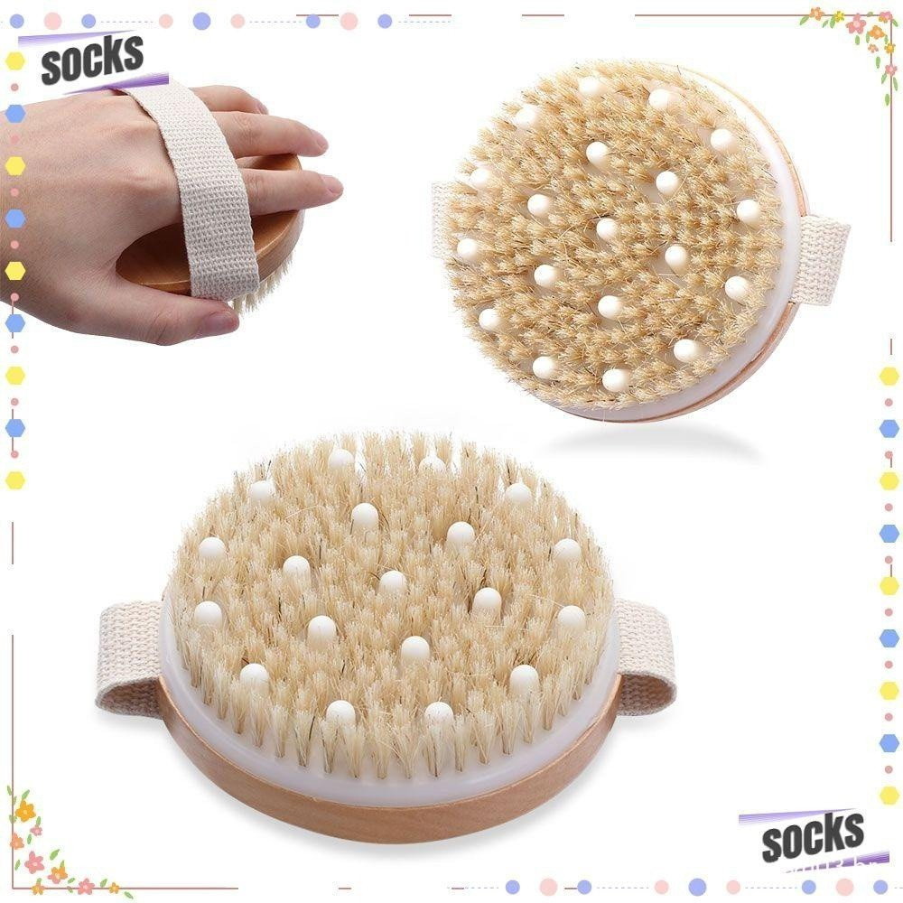 Portable Bathing Massage Brush，Suitable for cellulite and lymphatic problems，Dry exfoliation，Promote physical relaxatio