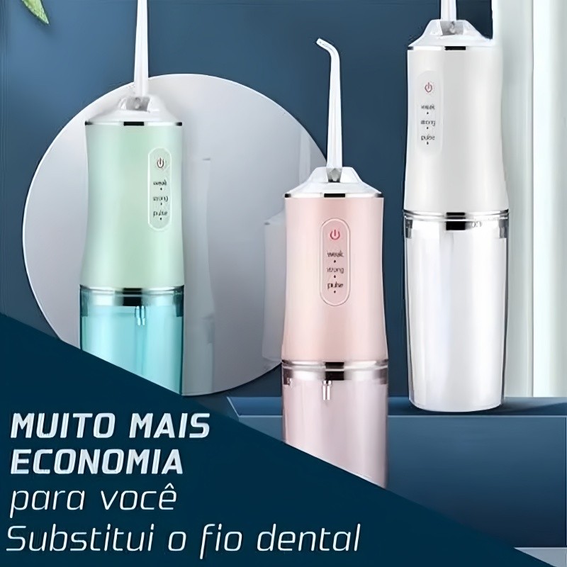 Fio dental elétrico portátil para uso doméstico, massagem ortodôntica nas gengivas, limpador de dentes