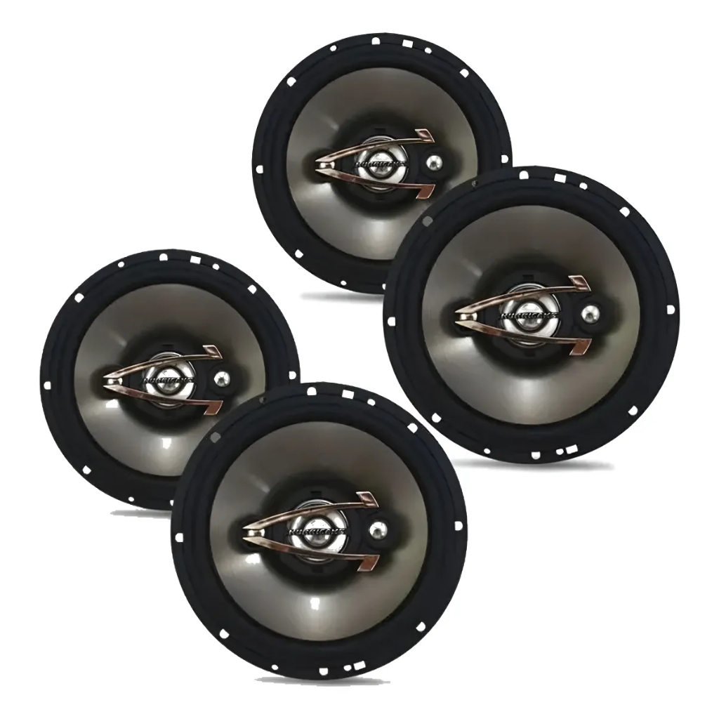 Kit Alto 2 Pares (4 Un) Falante Hurricane Qr6 320w Rms 4ohm Marrom-claro