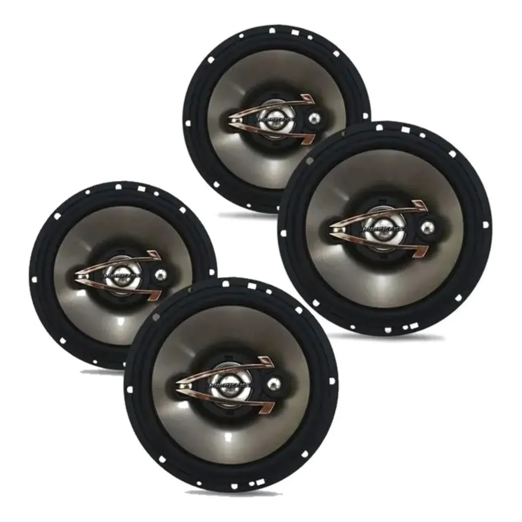 Kit Alto 2 Pares (4 Un) Falante Hurricane Qr6 320w Rms 4ohm Preto