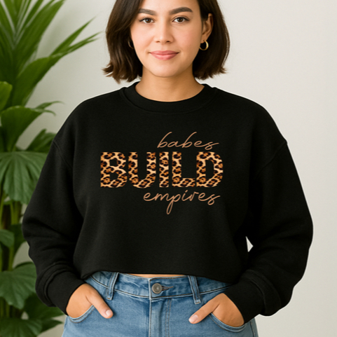 Blusa Cropped Moletinho plus size Build estilo onça feminino manga comprida 100% poliester frio casaquinho inverno