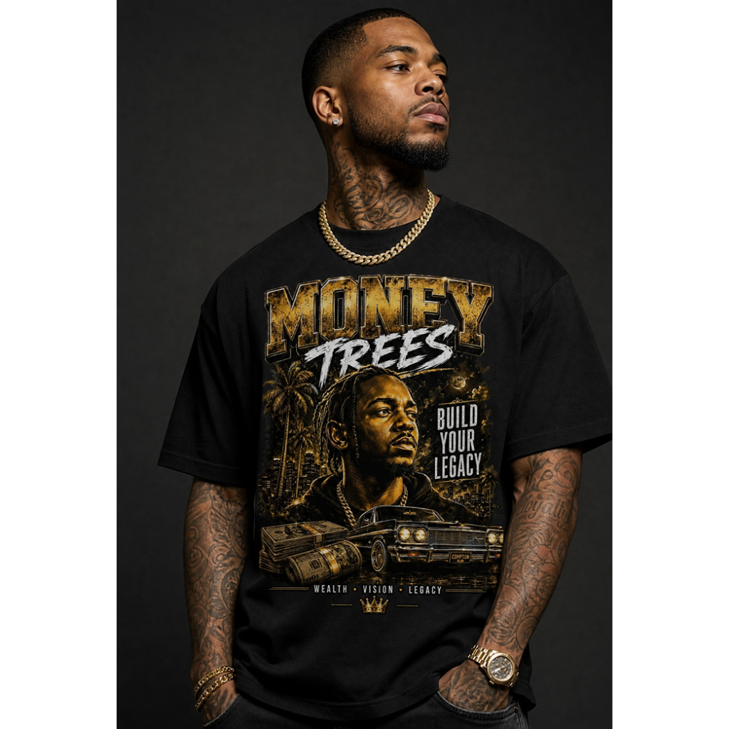 Camiseta Money Trees Build Your Legacy Streetwear Hip Hop Premium 100% Algodão Unissex