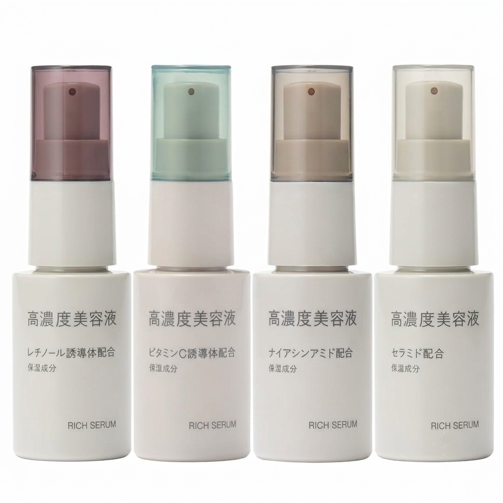 MUJI High Concentration Serum Ceramide Niacinamide Vitamin C and Retinol Derivatives Moisturizing Brightening from Japan
