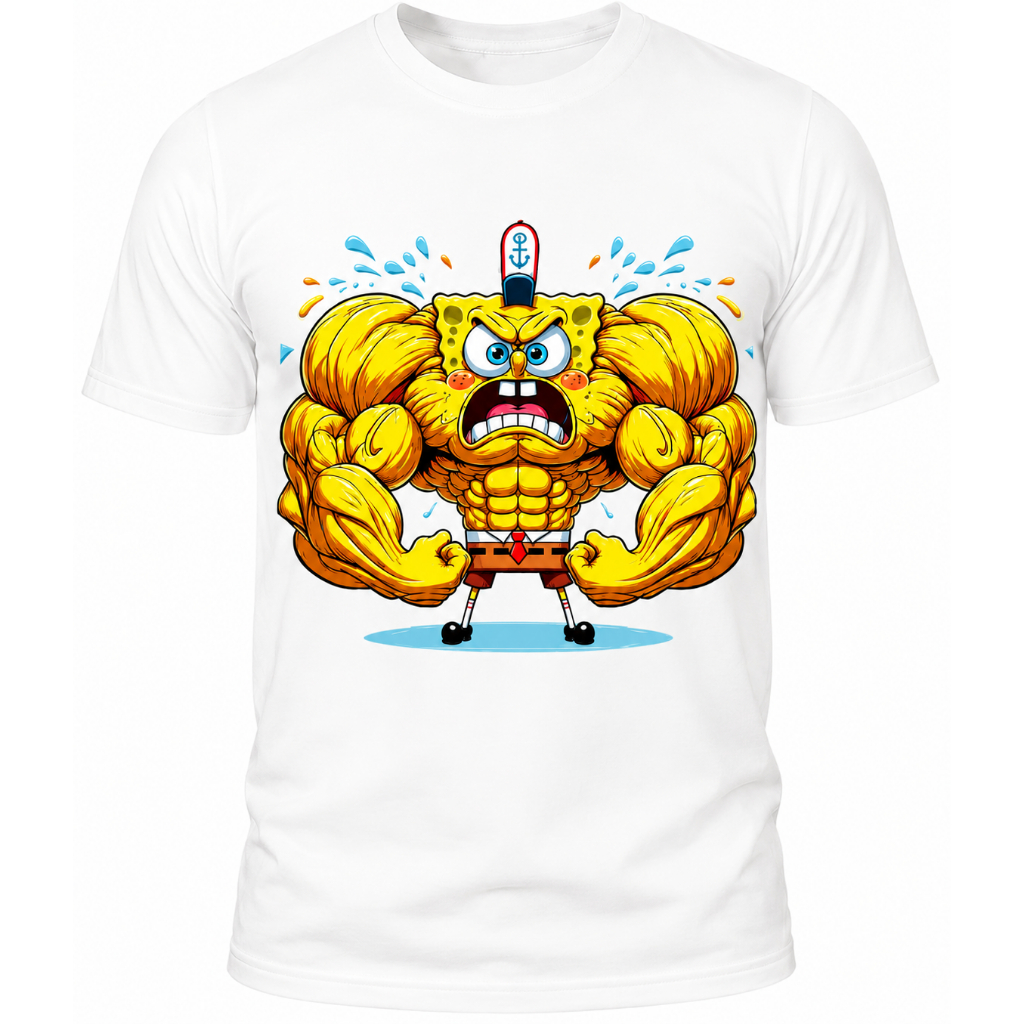Camiseta Bob Lifting Weights — perfeita para os amantes de academia. Malhando forte! Tecido de algodão confortável.