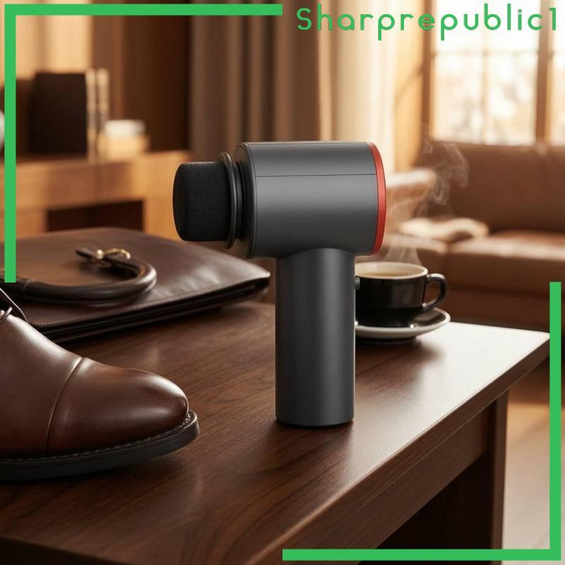 [Sharprepublic1] 2xElectric Shoe Shine Machine Polidor De Sapatos Elétrico Recarregável Couro Portátil Para Profissionai