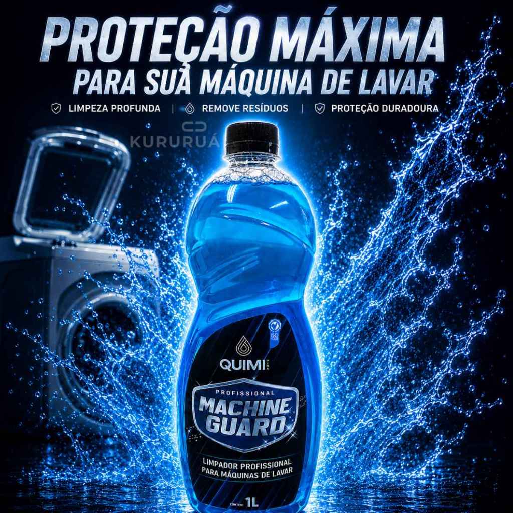 Limpador de Máquina de Lavar Machine Guard Remove Resíduos sem Danificar a Máquina 1 Litro