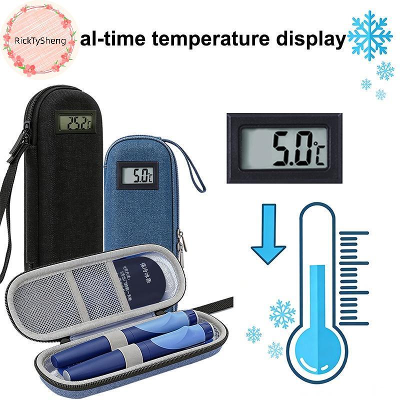 RTS Insulin Cooler Travel Case Com Monitor Digital Bolsa Organizadora Médica Para Controle Preciso De Temperatura E Uso