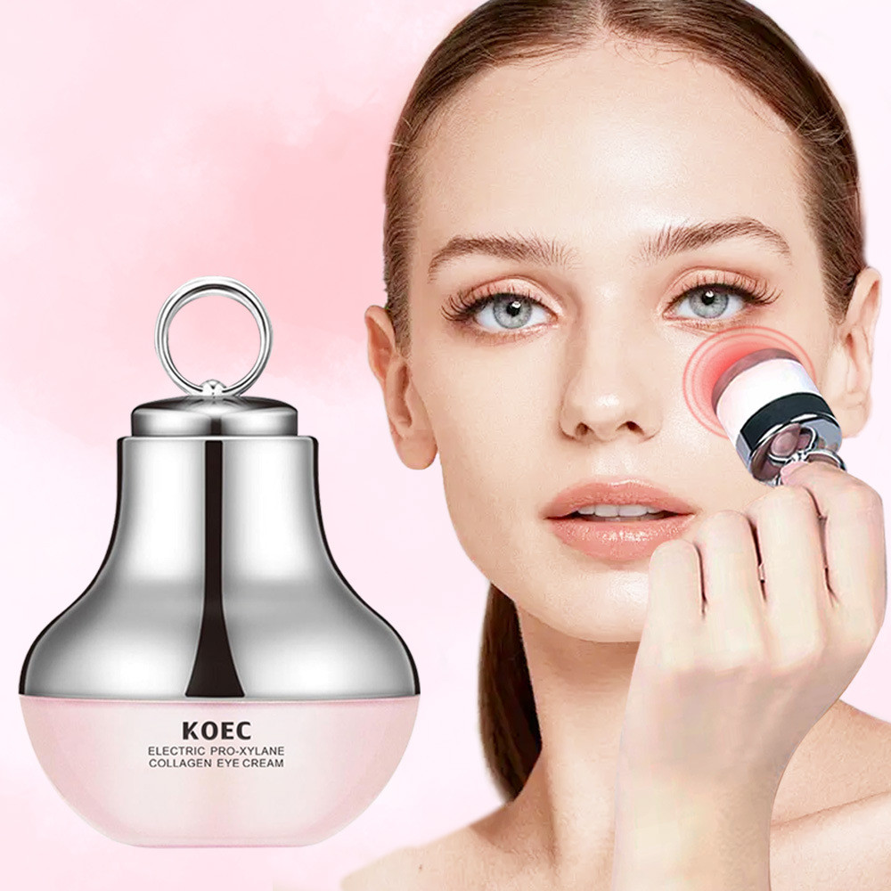 Creme Para Os Olhos Com Peptídeo De Colágeno Elétrico 30g Cabeça De Massagem Vibratória , Anti-Envelhecimento E Rugas ,
