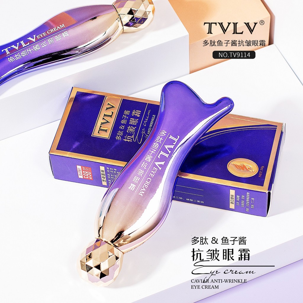 TVLV Peptídeo Caviar Massagem Creme para os Olhos 30g Cuidados com os Olhos Homens Mulheres Hidratante Suave Produtos Hi