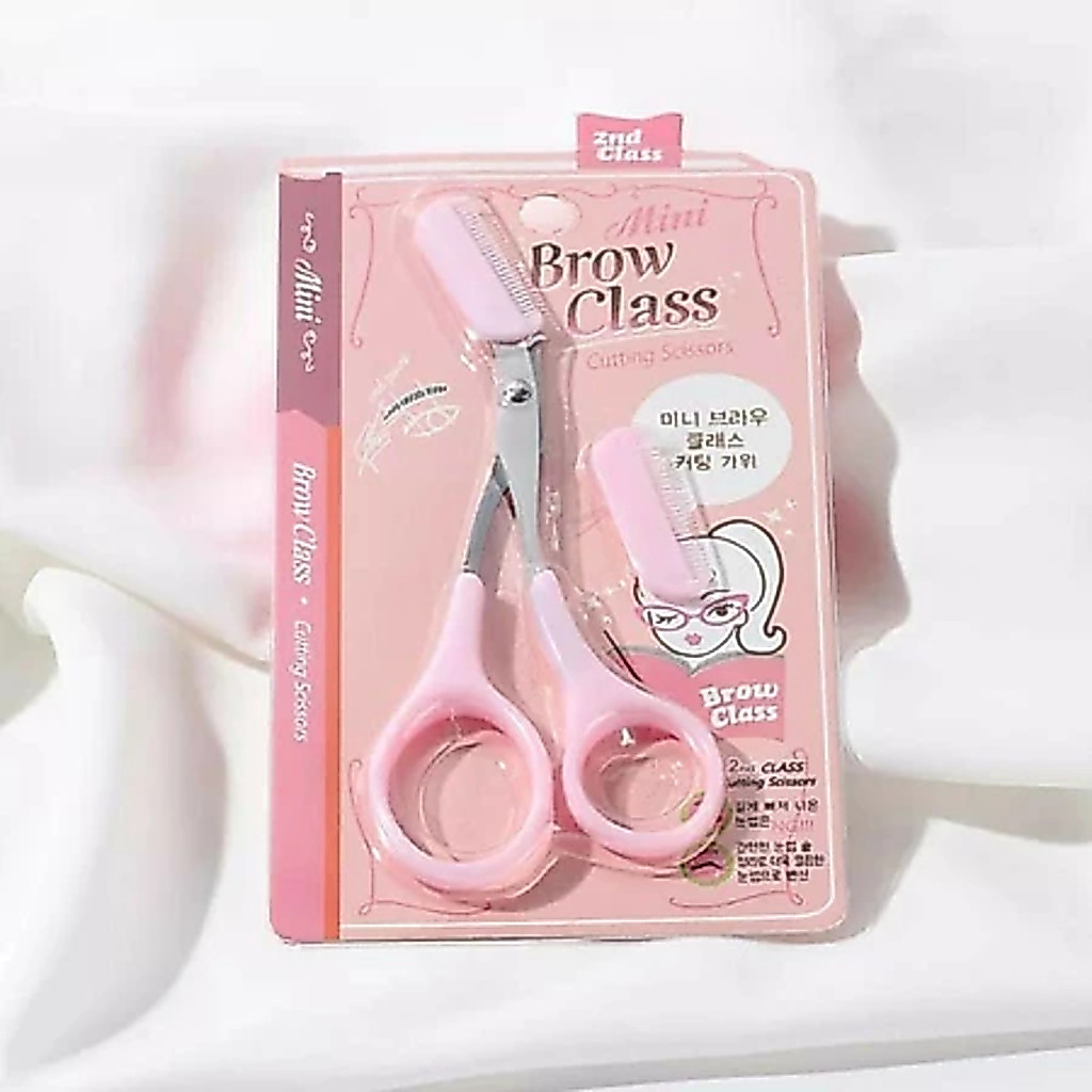 Tesoura Aparadora De Sobrancelhas Em Aço Inoxidável Com Pente, Depilação Facial, Design Prático, Precisão Para Sobrancel