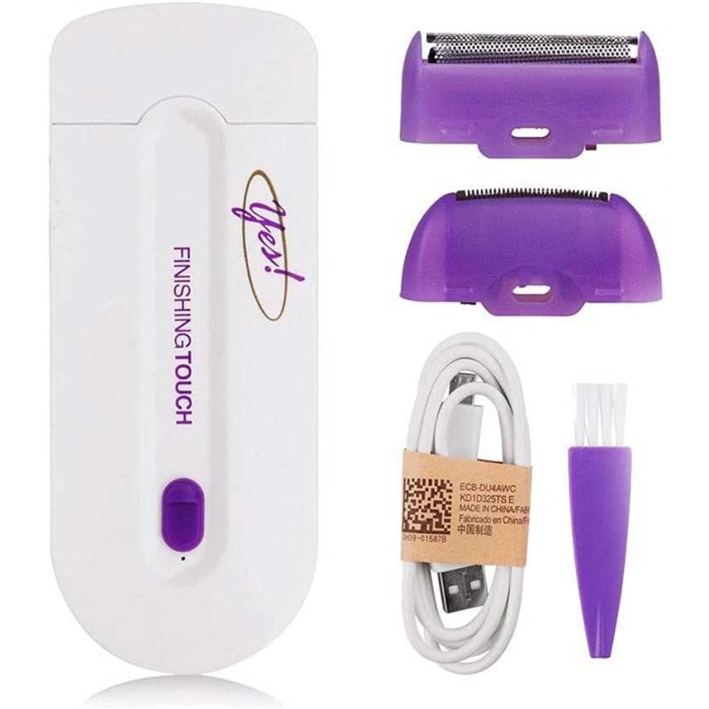 Depilador Elétrico Removedor de Pêlos - Roxo/Branco