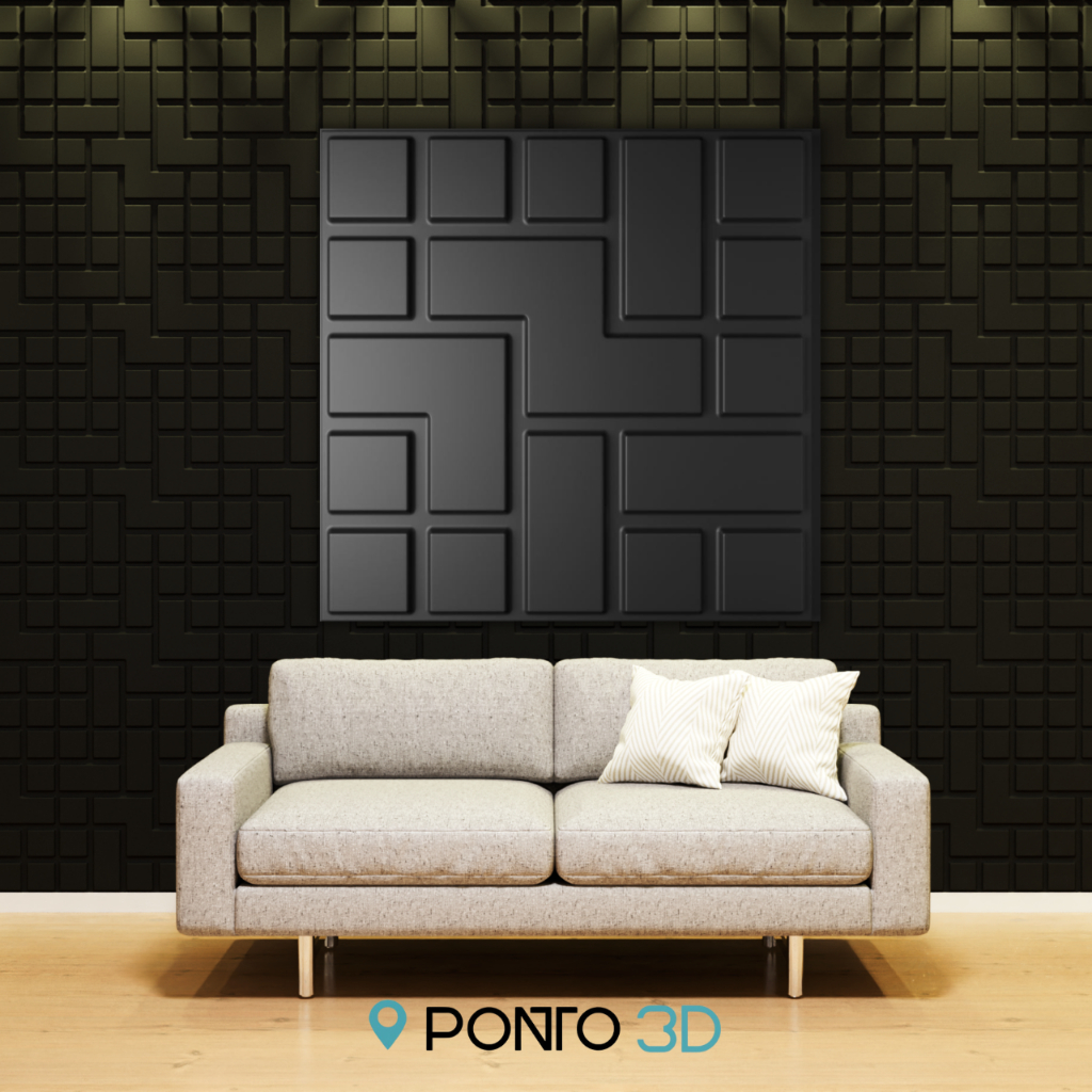 Kit 50 Placas 3D PVC Berlin - Revestimento de Parede - 30x30cm