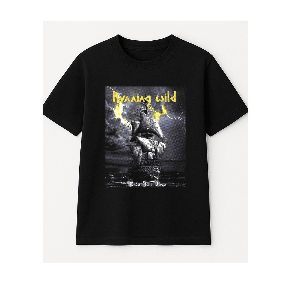 Camiseta Casual Preta Estilo Rock Algodão Modelo: 