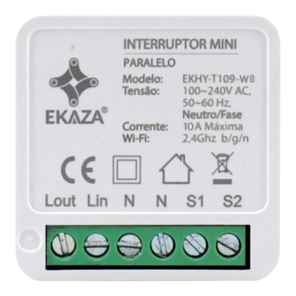 Interruptor Inteligente Wifi Bluetooth T. Way Mini 1ch Ekaza