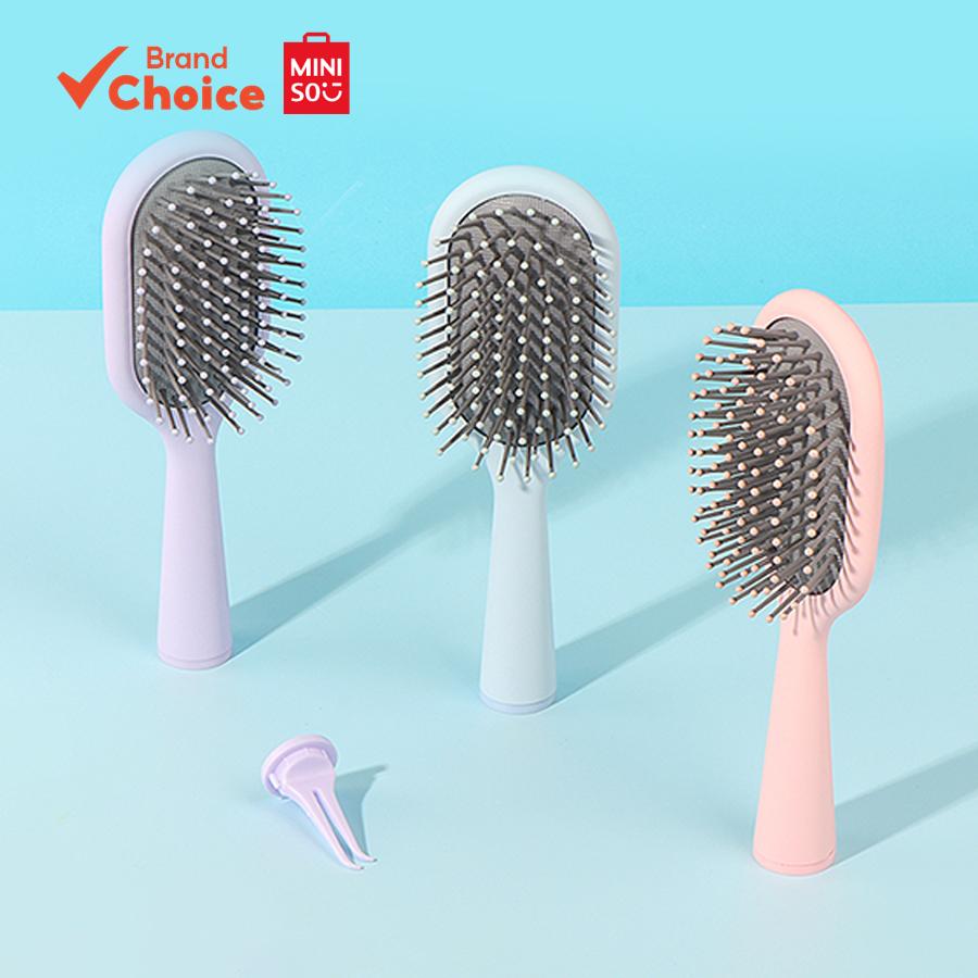 MINISO  mini pente de almofada de ar vertical portátil atualizado - compacto e prático (com escova de limpeza) 5,5cm ×