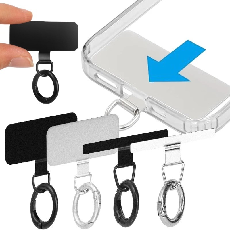 Aço Inoxidável Metal Anti-Perda Telefones Lanyard Card Clip Cellphone Patch