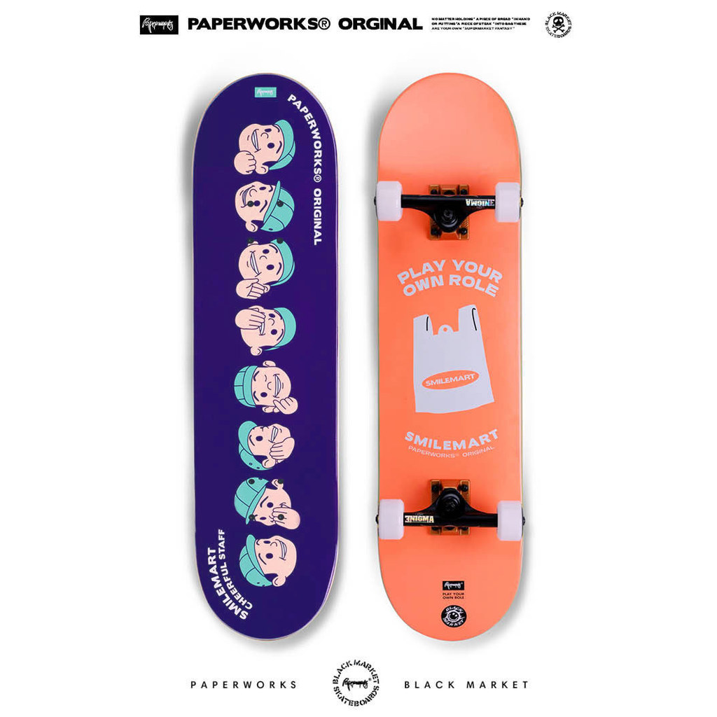 PAPERWORKS BLACKMARKET Original STAFF Head Padrão Cooperação Estilo Maple Professional Double Rocker