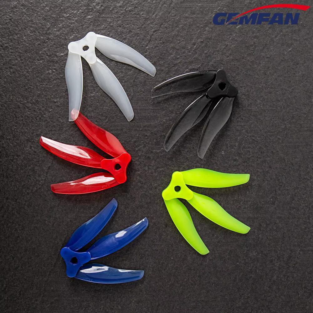 GEMFAN Floppy Proppy F5135 Hélice Dobrável 5.1'' 3 Pás - 4 Peças para Drones FPV Freestyle Long Range 4S/6S