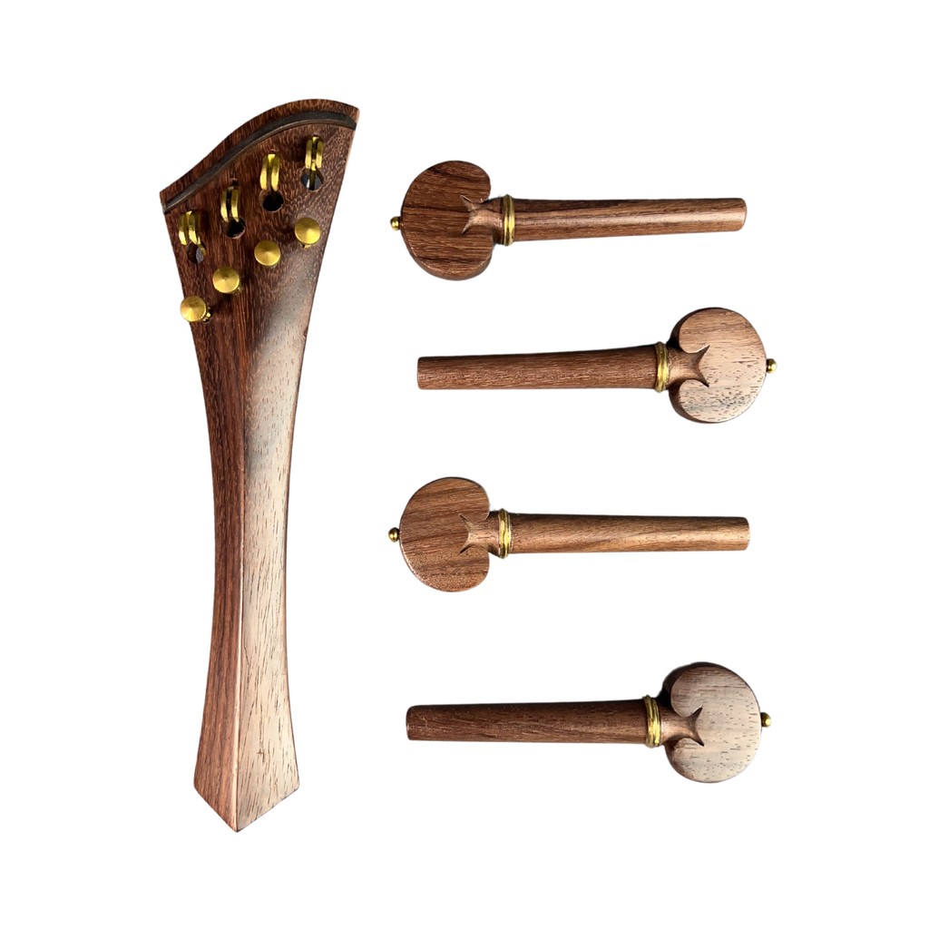 Kit Montagem Violoncelo Harp Rosewood Tuner Heart Gold 4/4