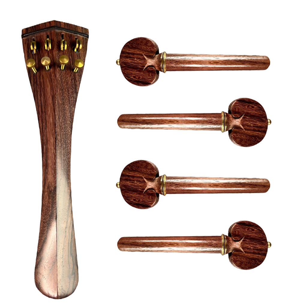 Kit Montagem Violoncelo Hill Rosewood Tuner Heart Gold 4/4