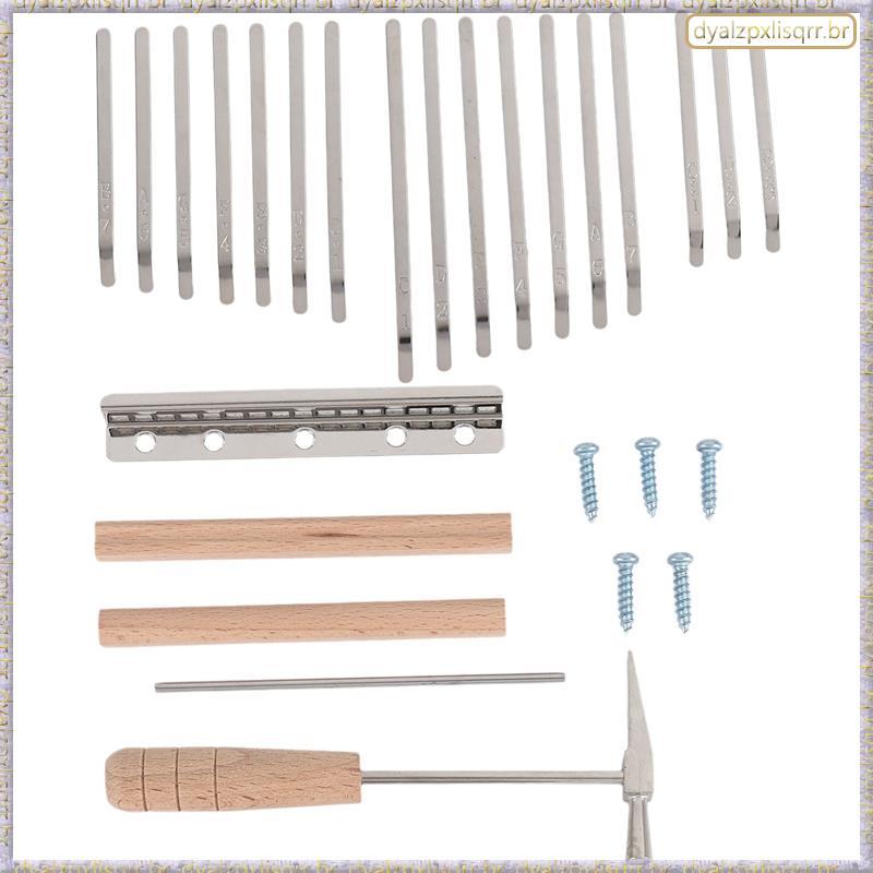 [Fsp] Kit DIY Kalimba De 17 Teclas Thum Piano Peças De Reposição Com De Afinação De Ponte Hammer Acessórios