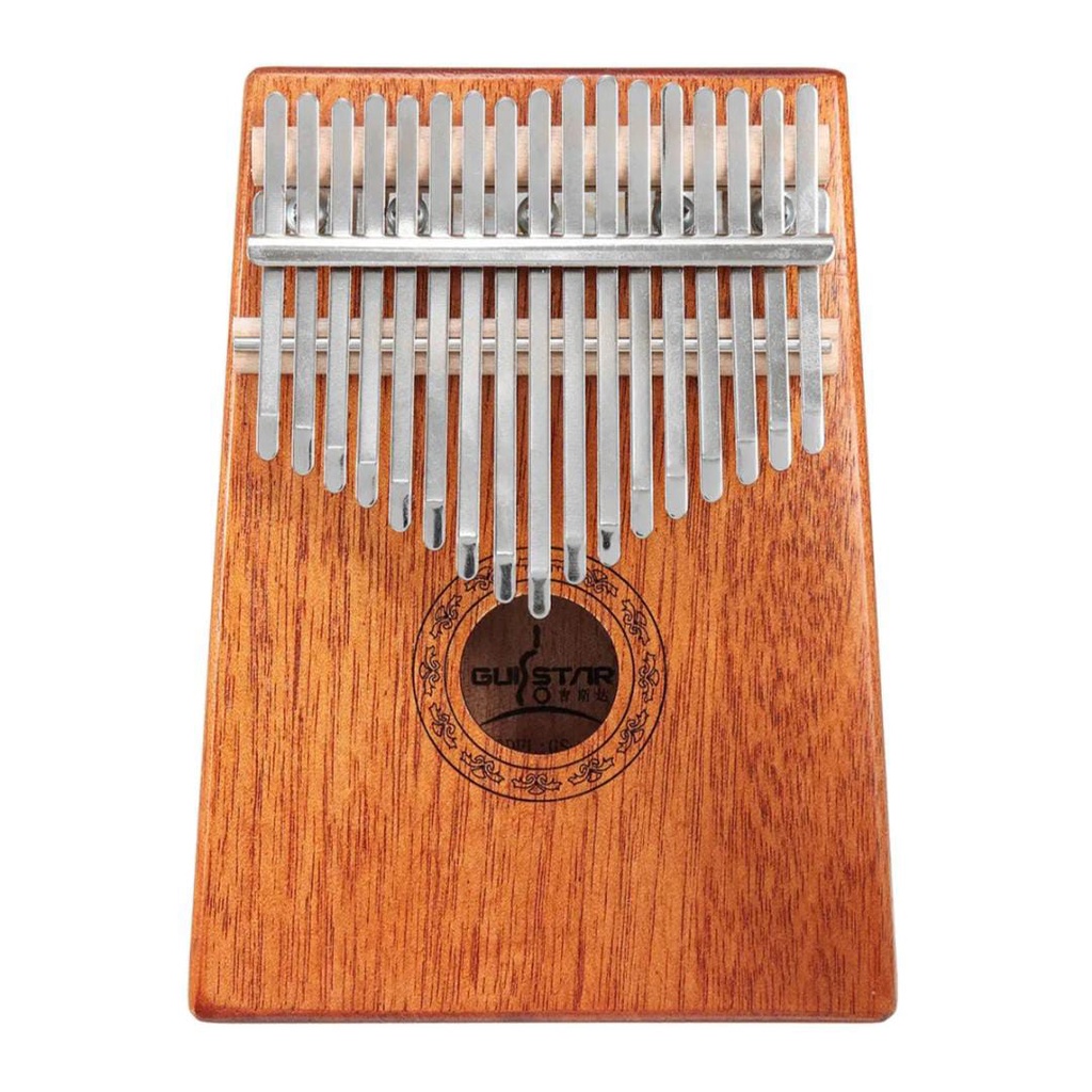 Kalimba Mogno Madeira 17 Chaves Com Afinação Hammer
