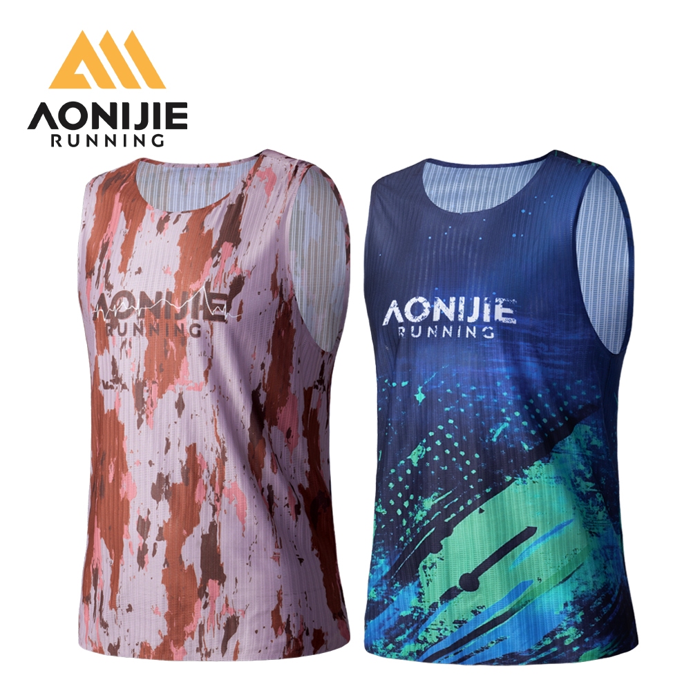 AONIJIE FM5235 Marathon Race Tank Masculino Secagem Rápida Absorção Sem Mangas Treinamento De Corrida