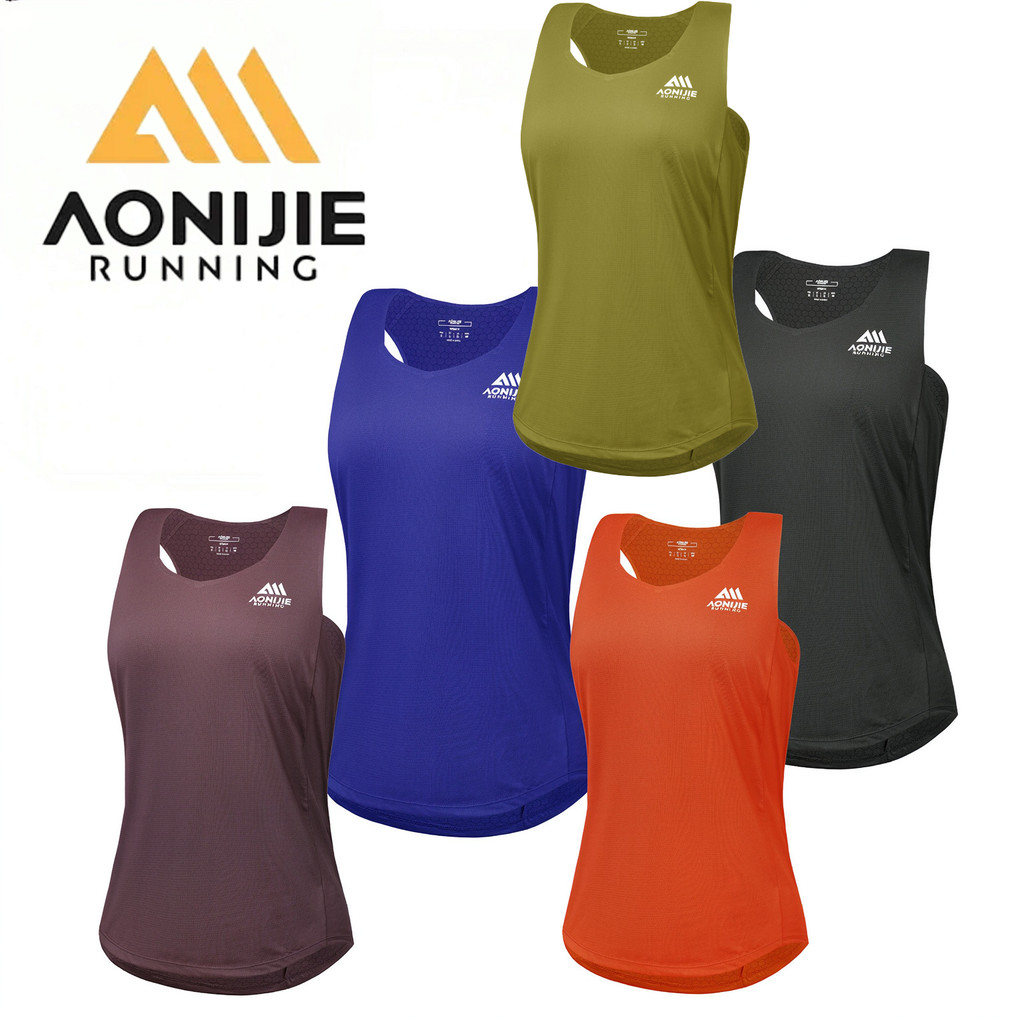 AONIJIE FW6268 Marathon Run Tank Mulheres Respirável Secagem Rápida Academia Colete De Treinamento