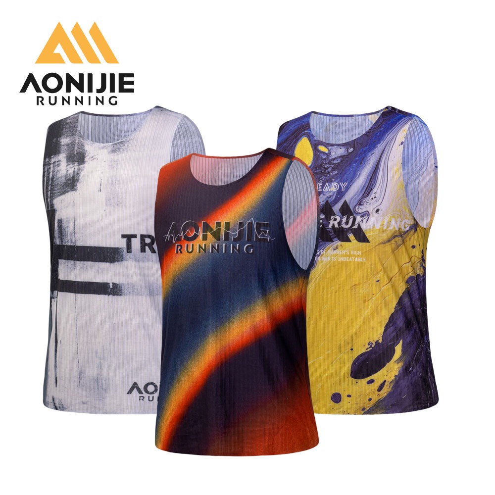 AONIJIE FM5263 Marathon Race Tank Masculino Leve Ventilação Quick Dry Run Singlet