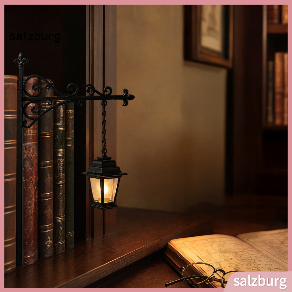 Hanging Night Light Wireless Vintage Library Lantern – Magical Reading Corner Lamp Decorative Bookshelf Desk Perfect E