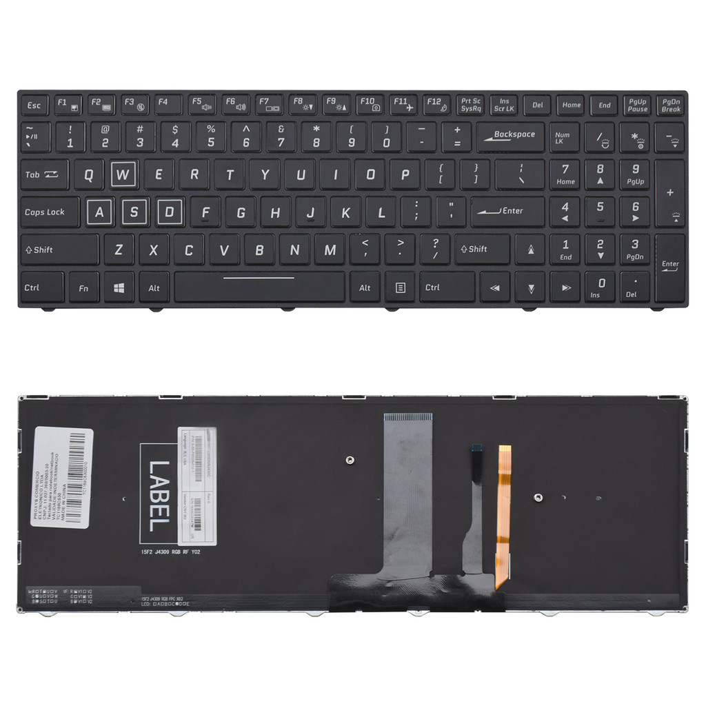 Teclado para Notebook compatível com Avell Full Range G1711 FOX ABNT2
