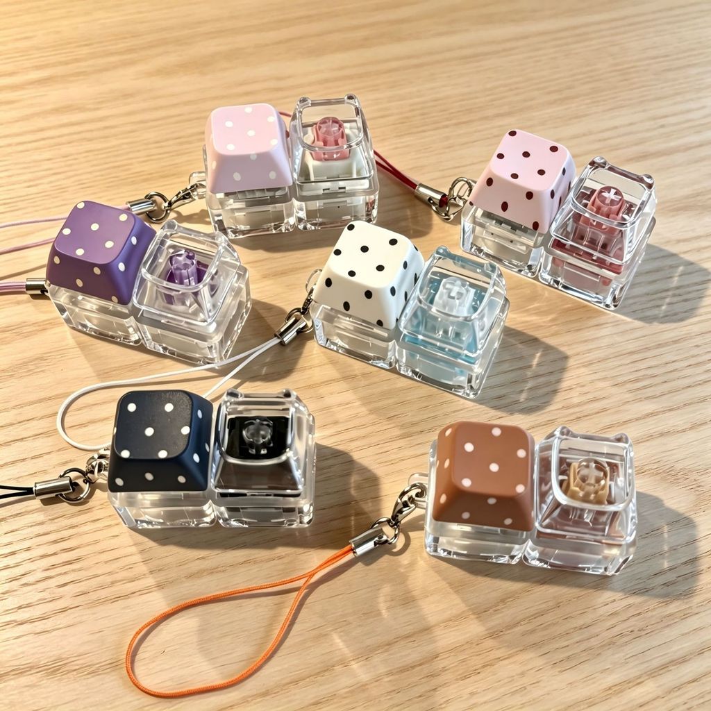 Keyzonic Cross-Border Full Transparent Cross Cat Head Teclado Mecânico Keycap Único Multicolor Transparente Transparente