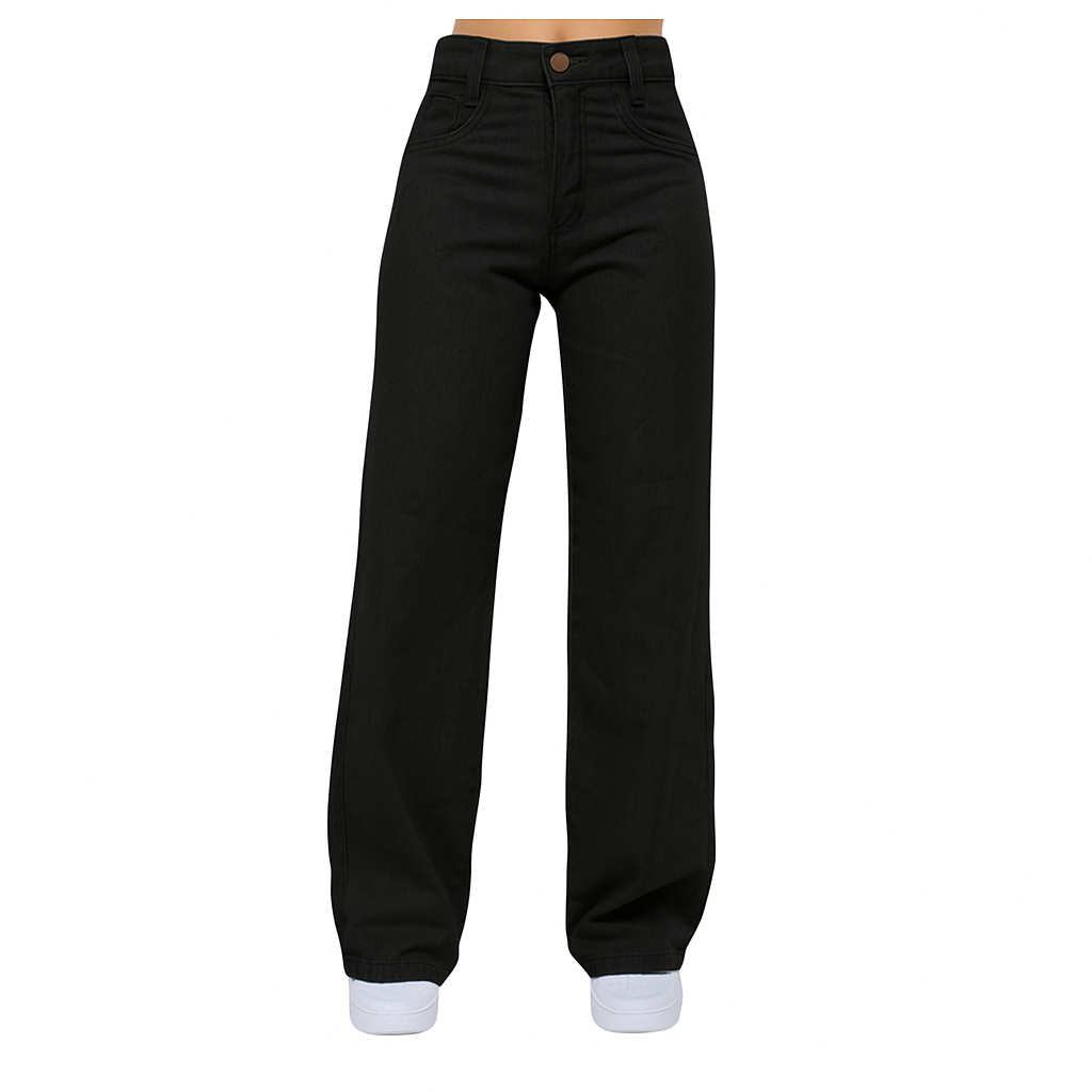 Calça jeans wid leg juvenil verão roupa infantil menina