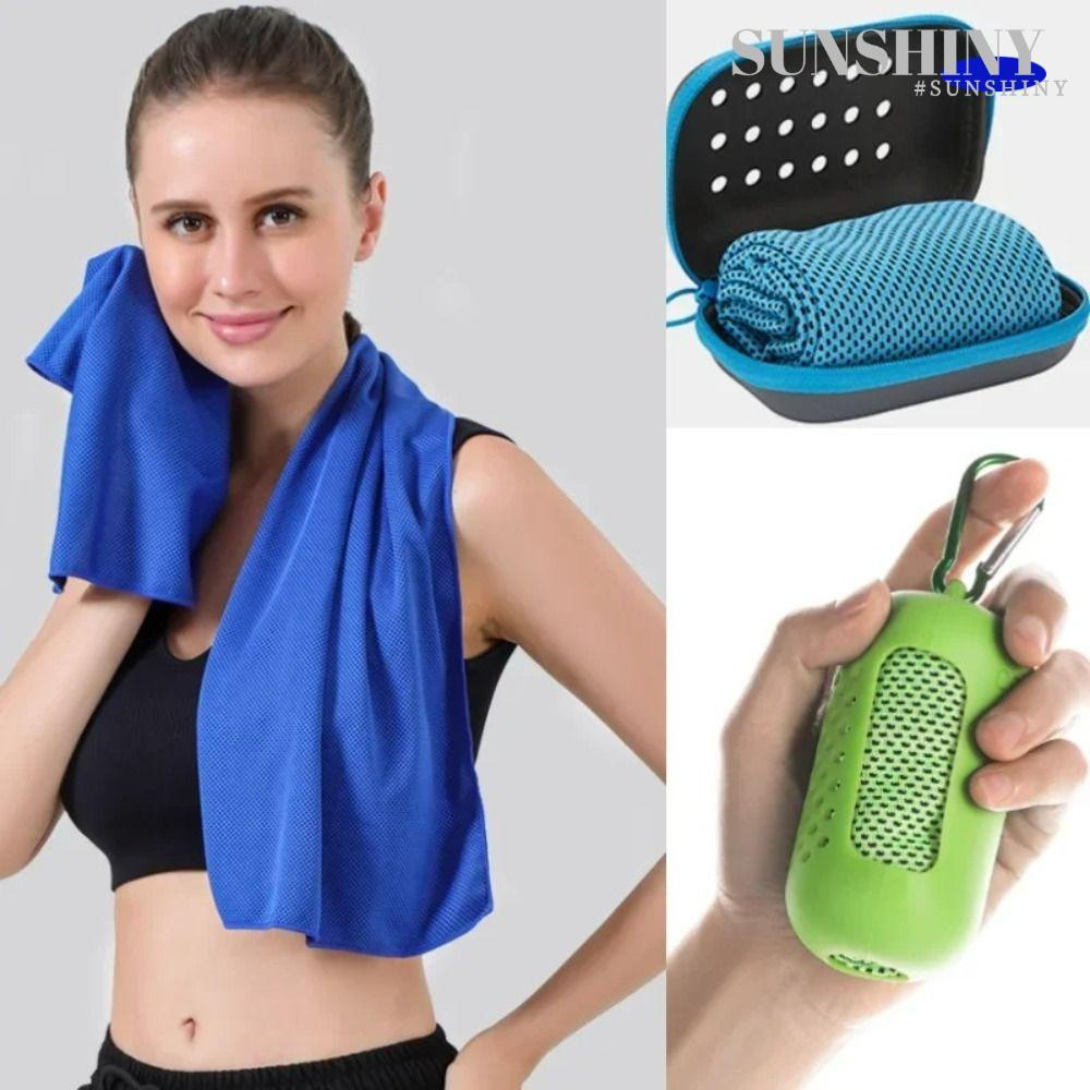SUNSHINY Esportes Toalha Quick Dry Cool Towel , Sílica Gel Microfibra Fitness , Mini Saco De Silicone
