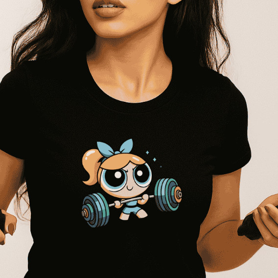 Camiseta Baby Look Meninas Superpoderosas Tecido Premium Pilates Yoga