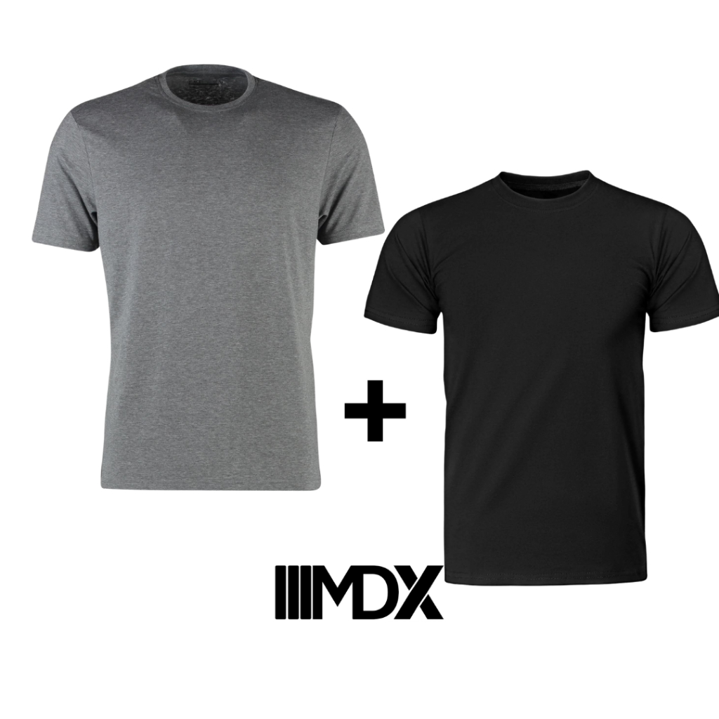Kit 2 Camisas Basicas T-Shirt P ao GG Mdx Clothing 100% Algodão